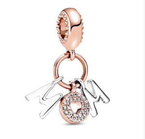 Charm Corazon Diamantado “Mom”