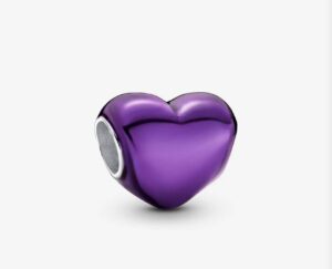 Charm Corazon Morado Liso