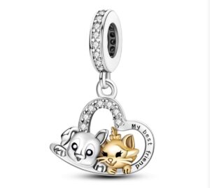 Charm Corazon De Perrito Y Gato