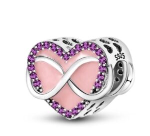 Charm Corazon De Infinito Diamantado