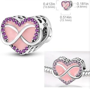 Charm Corazon De Infinito Diamantado - Imagen 2