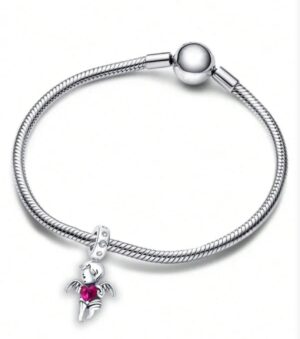 Charm Angelito Con Corazon Rosa - Imagen 2