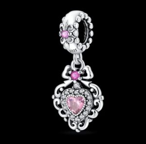 Charm Corazon De Reina Plateada