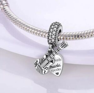 Charm Corazon Eterno & Guitarra - Imagen 2