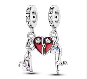 Charm Pareja Corazon Rojo