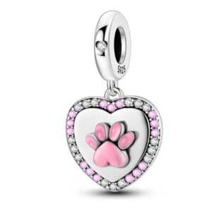 Charm Corazon Huella De Canino