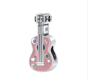 Charm Guitarra Rosa