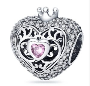 Charm Corazon Rosa & Corona